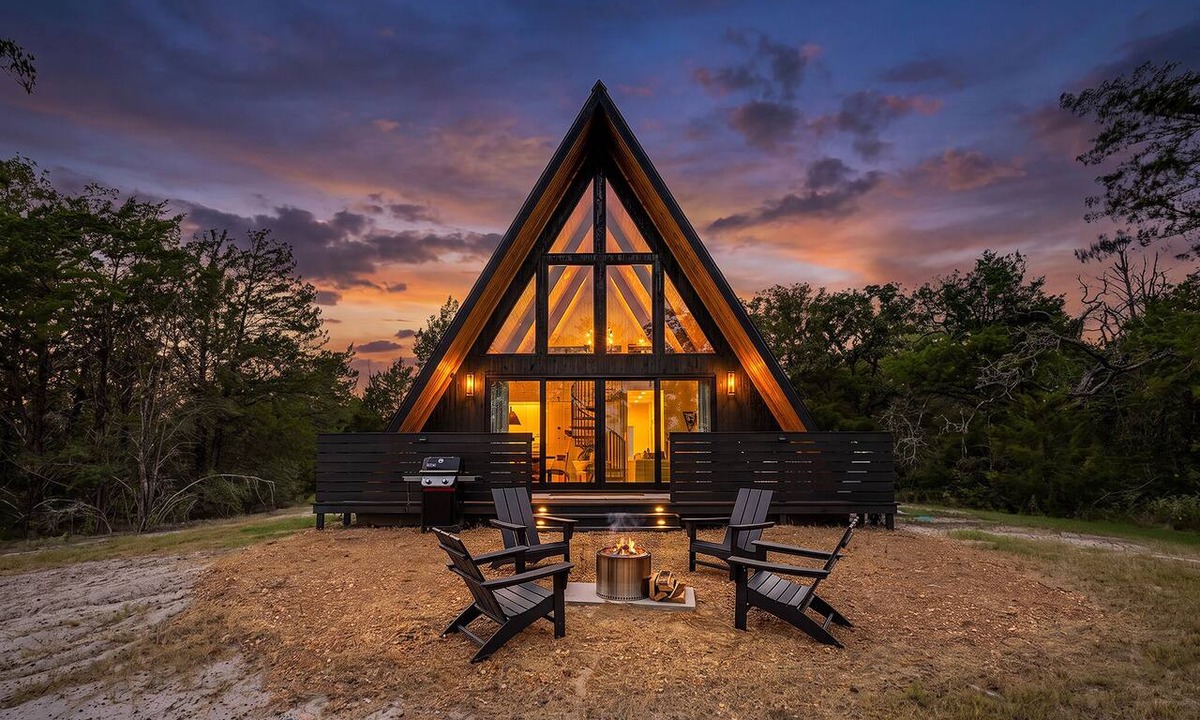 Ledbetter Cabin | A quiet A-frame escape in the Texas countryside, made for slowing down.