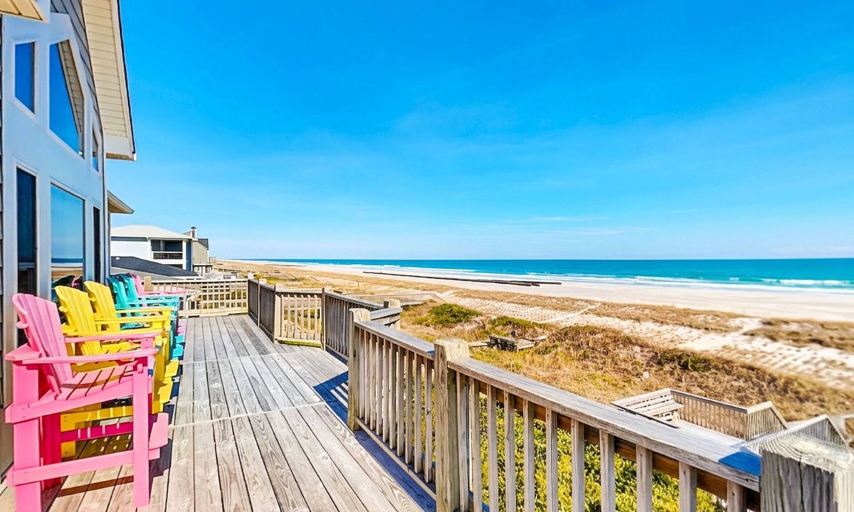 Topsail Beach House | All Decked Out | Pet-Friendly + Oceanfront Group Favorite
