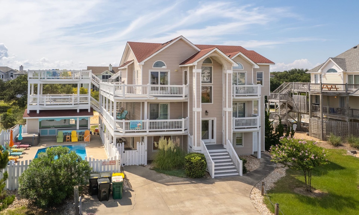 Whalehead Beach House | Oceanside, 7 BRs, Priv Pool, Hot Tub, Pool Table, WW862, Cabana Heaven