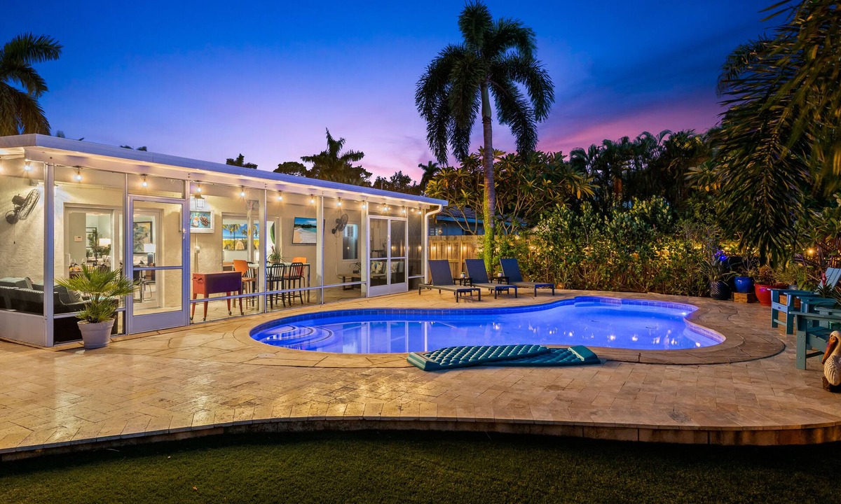 Poinsettia Heights House | Peaceful Tropical Escape with Heated Pool Near Fort Lauderdale Beach!