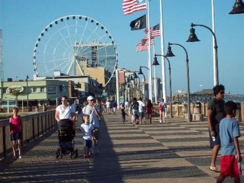 Downtown Myrtle Beach Apartment | Private Upscale HUGE Deck View Boardwalk