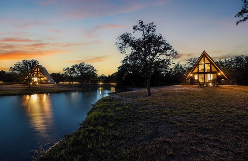 Ledbetter Cabin | A quiet A-frame escape in the Texas countryside, made for slowing down.