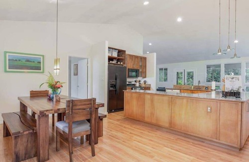 Volcano House | Bright Volcano Home with Fireplace & Open Kitchen