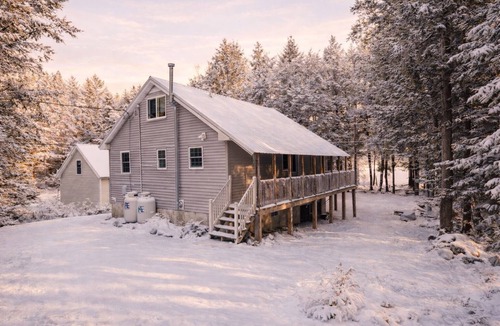 Bowerbank House | Cozy Lakefront Cabin Winter Escape on Sebec Lake