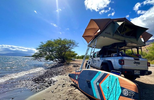 Paia Other | Embark on a journey through Maui with Aloha Glamp's jeep and rooftop tent allows you to discover diverse campgrounds, unveiling the island's beauty from unique perspectives each day