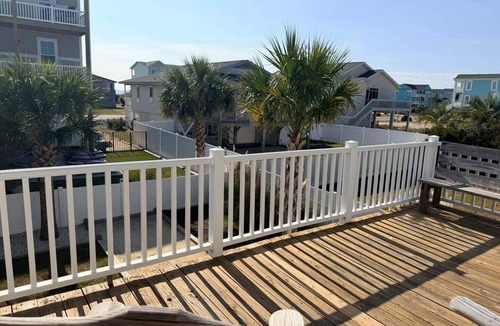 Holden Beach House | Enjoy oceanfront views at How Sweet The Sound in Holden Beach, NC; perfect for families.