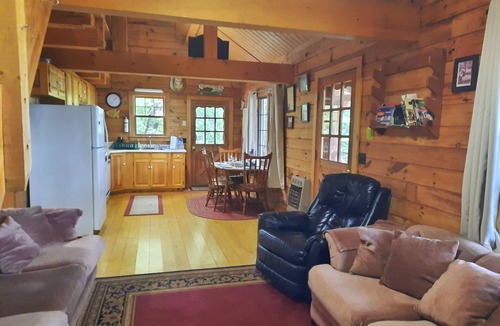 Willimantic Cabin | Escape to Howie's Camp: Unwind and Recharge at This Lakefront Log Cabin