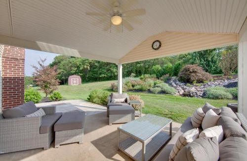 Hummelstown House | Game Room & Covered Patio: Hummelstown Hideaway