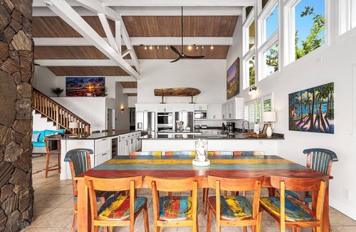 Kailua-Kona House | Hale Pua: Private Oceanfront Luxury Home w/Pool, Spa, AC & Lanai - Relax & Enjoy
