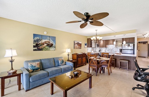 Kihei Condo | Kamaole Sands 10-113: Ocean View, Ground Level, Renovated, Large Lanai, Split-AC