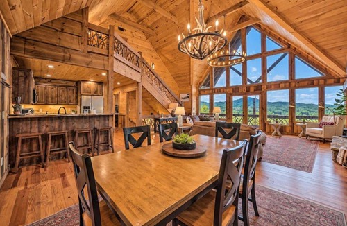 Ridges Over the Lake House | Long-Range Views Game Room Fire Pit Pets