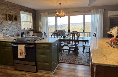 Elk Park House | Long range views. Sleeps 10! Hot tub, game tables and close to everything!