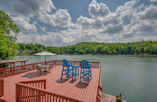 Sunset Cove House | M & M Rockhouse | Pet-Friendly Lake Cottage on Lake Lure with Private Lake Access and Fire Pit