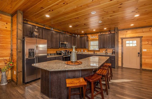 Chalet Village North House | Modern Cabin Movie Theater Hot Tub Game Room