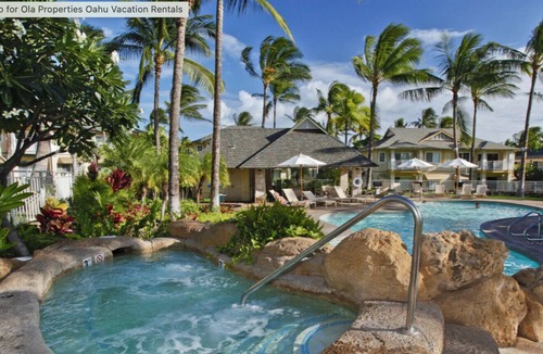 Kapolei Condo | OCEAN & SUNSET VIEW! Walk to BEACH! Pool/hot tub! Kai Lani in Ko'Olina Resort!