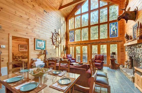 Sevierville House | Rivers Edge, 3 Bedrooms, Sleeps 8, On Stocked Stream, Hot Tub, Grill