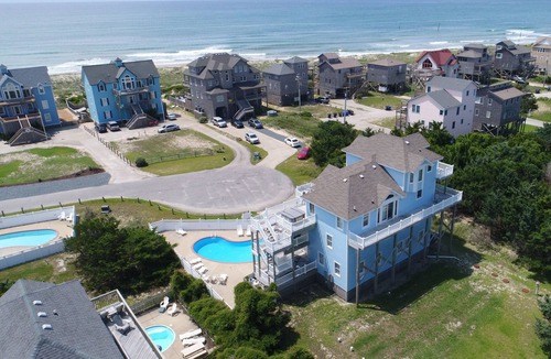 Frisco House | Semi-oceanfront house near beach with private pool, hot tub & AC - dog-friendly