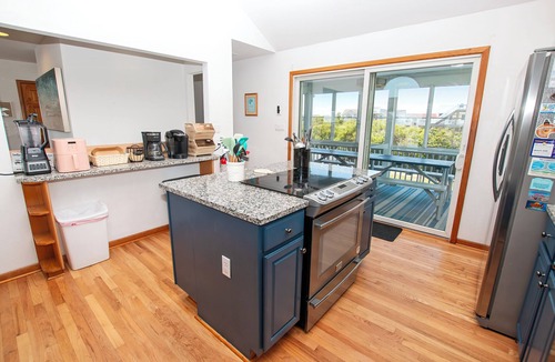 Whalehead Beach House | Semi-Oceanfront, Private Pool, H Tub, Pool Table, WL864, Porch Coffee Paradise
