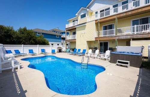 Whalehead Beach House | Semi-Oceanfront Retreat with Pool Theater Elevator