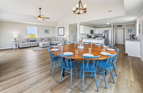 Frisco House | Soundfront Home w/Pool, Hot Tub, Private Windsurfing Access, Wet Bar, Smart TVs