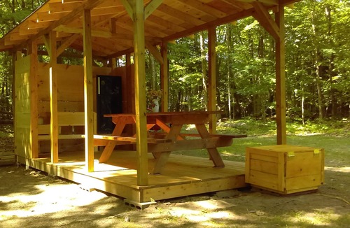 Bingham Cabin | Streamside Campsite plus tiny cabin combines classic camping with rustic charm!