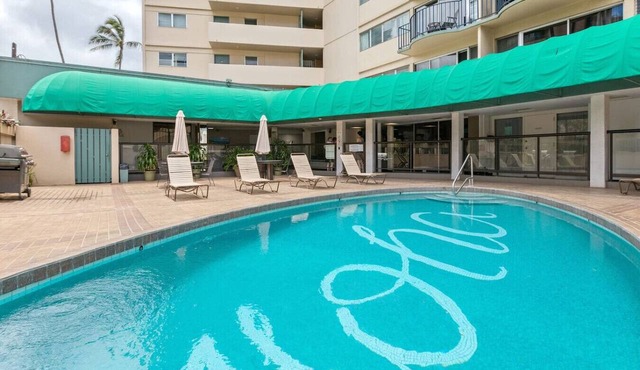 05 FREE Parking/10 min beach/2br-Waikiki/Ala Moana