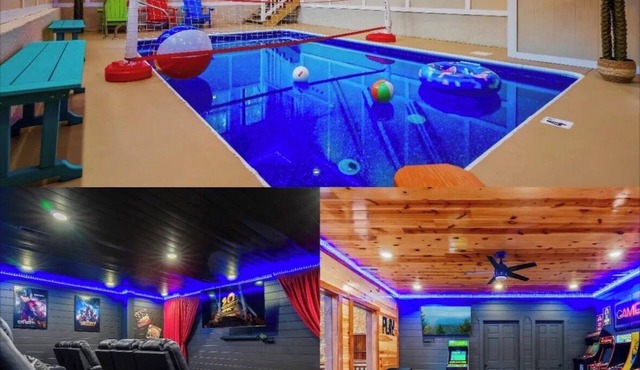 Amazing Luxury NEW 8bdrm Cabin-Pool-Arcades-Gazebo