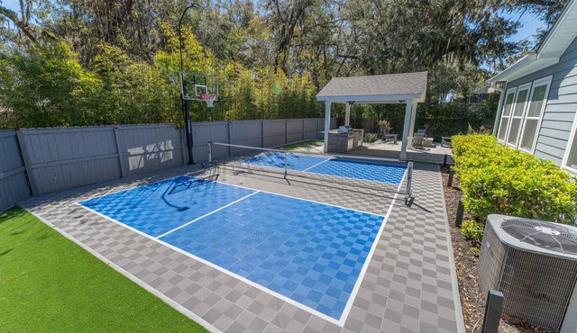 Backyard pickleball. Private Pool. Large family home! Custom Outdoor kitchen.