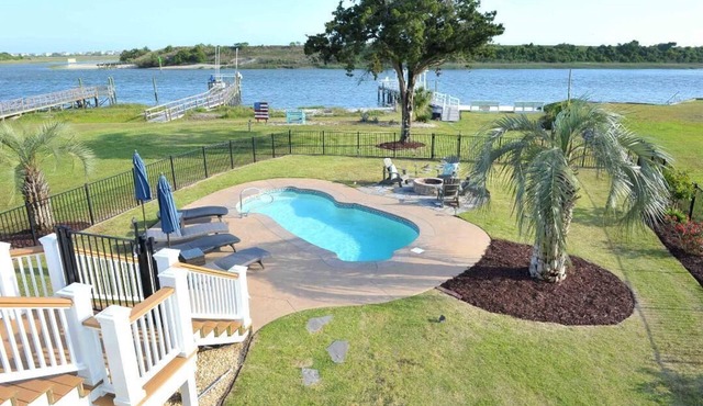 Beautiful ICW views! Private pier, pool, hot tub, fire pits, and more!