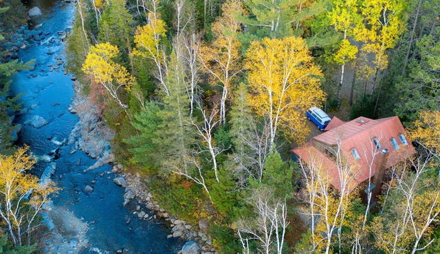 Carrabassett Wheelhouse ~ Mountain Bike Inspired River-front Home