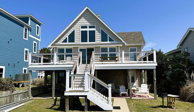 CH1605- SoundFront 4 BRs, Boat Dock, Com Pool, Tennis, Dog Friendly. in Kill Devil Hills