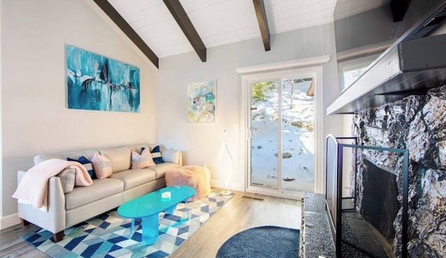 Colorful home with washer/dryer, AC & wood-burning fireplace in a lovely setting