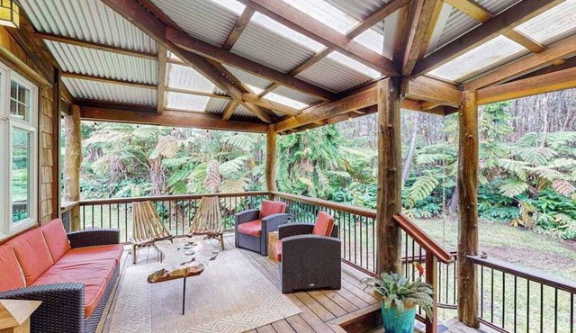Cozy Up by the Fire on 5 Serene Volcano Acres