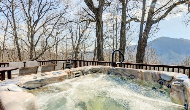 Hot Tub, Decks & More! Serene Maggie Valley Home