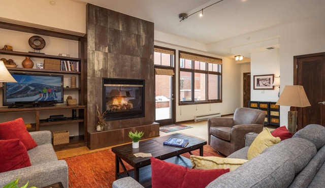 Howelsen Place B211 | Downtown Condo | Private Heated Garage | Fire Pit With Views in Steamboat Springs