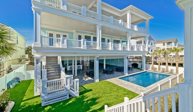 Oceanfront Wedding Friendly Heated* Pool Tiki Bar Elevator