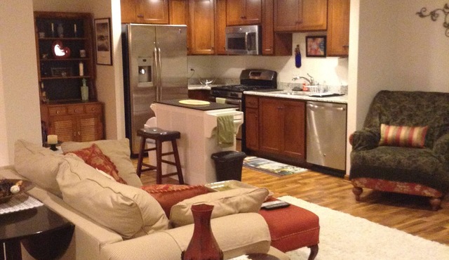 Private separate entrance to a 1000sf. house apartment