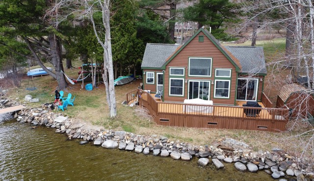 Private waterfront with stunning views, wrap around deck, and a dock for boating in Winthrop
