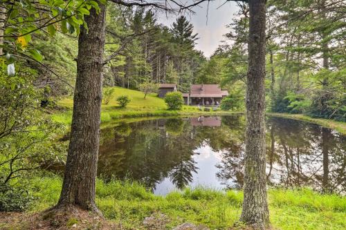 Rustic Cabin w/Patio & Pond on Blue Ridge Parkway