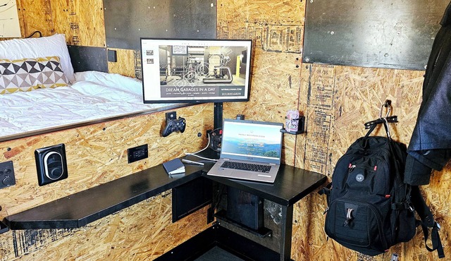 Shipping Container RV w Doghouse and Solar