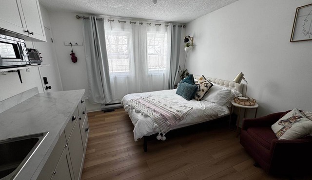 Studio: Queen bed, parking, kitchenette, downtown in Carleton Place