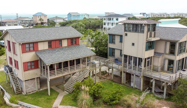 TWO Soundfront Retreat Homes - Great for Groups - 7BR total in Topsail Beach
