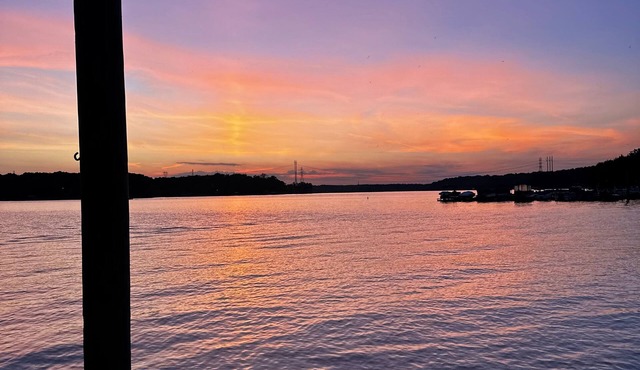 Waterfront Cottage, Fiery Sunsets