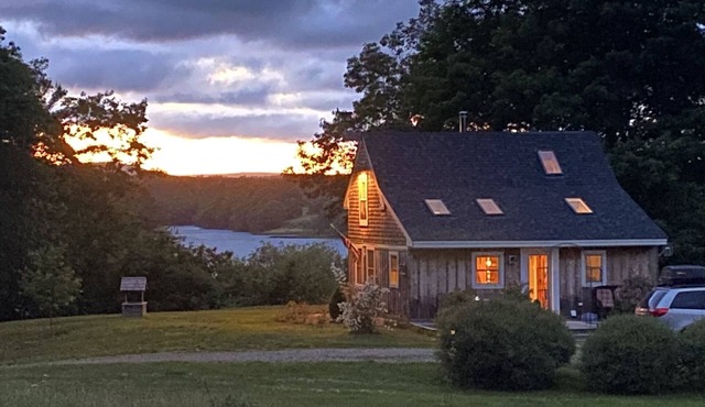Waterfront cottage with deep water dock, ocean front. in Belfast