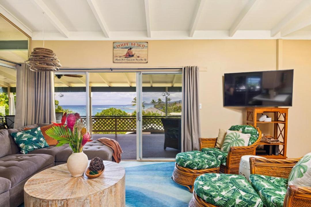 Poipu House | Ocean View Cottage Wlk To Poipu & Brenneckes Beach