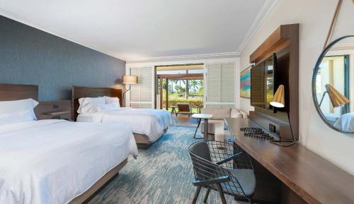 Lanai Room, Guest room, 2 Queen, Partial ocean view, Balcony