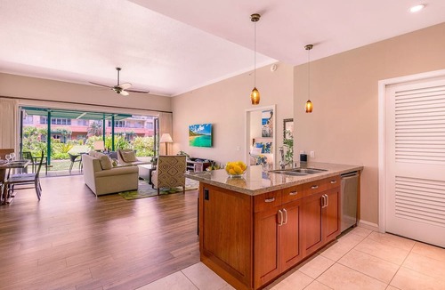 Honokowai Condo | Maui Resort Rentals: Honua Kai Konea 145, Upgraded Groundfloor Interior, Huge Lawn Area, Steps to Pools/Beach/BBQs!