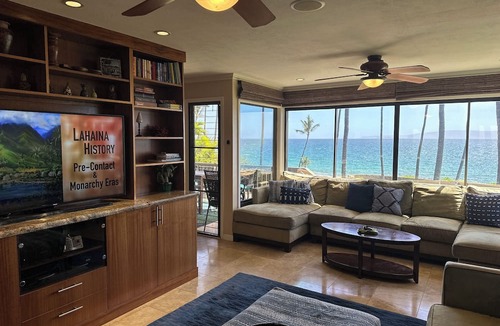Kihei Condo | Hale Ili Ili #A, Panoramic Oceanfront Unit, Steps from Charley Young, A/C