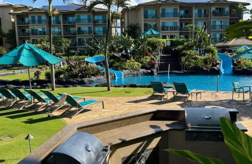 Wailua House | Waipouli G203 Beachfront Resort Pool Slides & AC