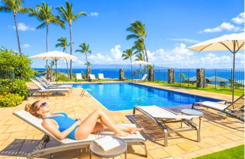 Napili Apartment | Kapalua Bay Villas Oceanfront 1 BR Sleeps 4 Villas Steps to Beach Complimentary Car with 6 Nights KBV-34G4 by KBM